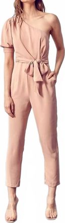 DO+BE Collection Audrey One Shoulder Jumpsuit In Deep Blush