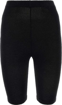 Balenciaga Stretch Terry Shorts - Dames - Korte Broeken - Zwart - XS - Katoen - Korte Broeken