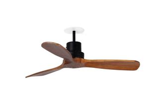 Netlighting Lantau Recessed 107cm Ceiling Fan Matt Black Walnut Blades
