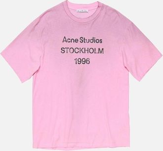 Acne Studios Mens Acne Studios Stockholm Logo T-Shirt in Pink - Size: 42