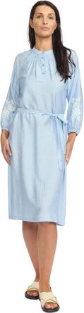 2-Biz Lichtblauw Stijlvol Adona.hs 25 - Dames - Casual kleedjes - Blauw - L - Kleedjes