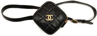Chanel Black Grained Calfskin Fanny Pack (Pre-Owned)