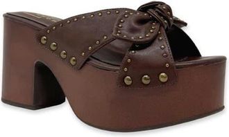 Shushop Eliza Platform Slide Sandal in Brown at Nordstrom, Size 7.5