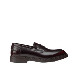 Doucal's Loafers, male, Red, 5 UK, Penny Loafer