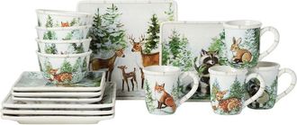 Certified International Winter Cabin 16Pc Dinnerware Set