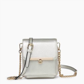 Jen & Co. Womens Odette Square Clutch Crossbody Bag In Gold