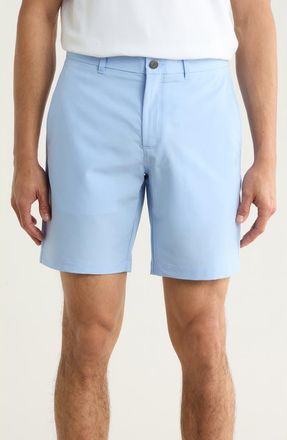 Original Penguin Technical Flat Front 7.5-Inch Shorts in Baby Blue Jay at Nordstrom Rack, Size 34