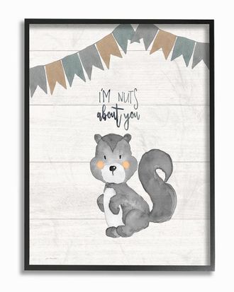 Stupell Industries Im Nuts About You Squirrel By Jo Moulton Framed Art