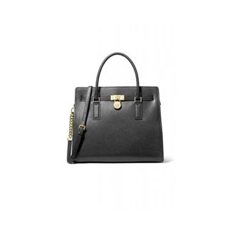 Michael Kors Tassen, Dames, Zwart, ONE Size, Leer, Hamilton Moderne Large Leren Satchel