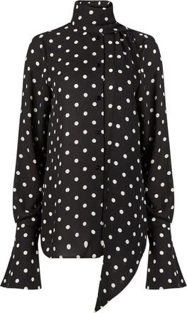 Nina Ricci Overhemden, Dames, Zwart, M, -bow Shirt