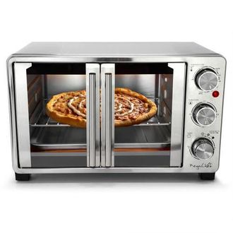 MegaChef French Door Multi-Function Electric Toaster Oven with Temperature Control and Timer in Grey at Nordstrom