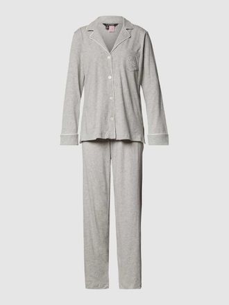 Lauren Ralph Lauren Pyjama aus Baumwoll-Modal-Mix in Mittelgrau, Größe XL