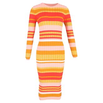 Stine Goya Stine Goya Jeannie Striped Knitted Midi Dress in Multicolor Viscose