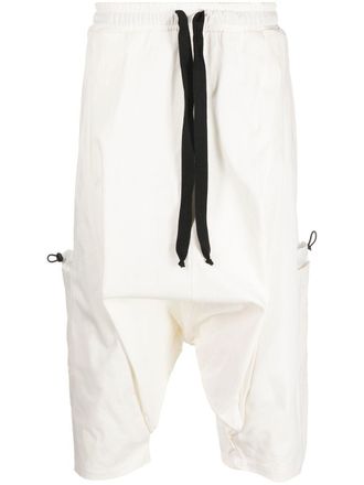 Alchemy drop-crotch drawstring trousers - men - Cotton - M - White