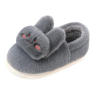 Generic Men Women Winter Plush Slippers Comfortable Closed-Toe Slippers,Slippers,Slippers,, dark grey, 10 UK