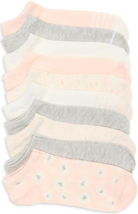 Vince Camuto 10-Pack Assorted Basic Solid Quarter Ankle Socks in Oatmeal Heather at Nordstrom Rack, Size 9/11