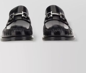 Ferragamo gancini loafers metal hardware