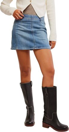 Free People Daylight Denim Mini Skirt In Daybreak