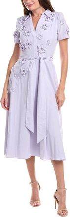 Badgley Mischka 3D Floral Midi Dress