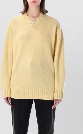 Bottega Veneta cashmere v neck relaxed knit top