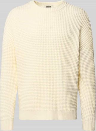 Drykorn Drykorn Strickpullover mit Strukturmuster Modell Neelio in Offwhite, Gr&ouml;&szlig;e XXL