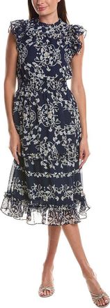 CeCe by Cynthia Steffe Cece Flutter Sleeve Smocked Waist Midi Dress