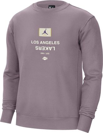 Nike Jordan Air Jordan Los Angeles Lakers Courtside NBA Fleece Crew-Neck Sweatshirt Asia Sizing Purple Smoke FV8350-524