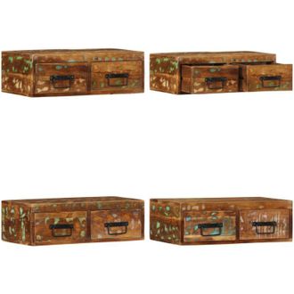 vidaXL Mobile TV a Parete 60x30x19 cm in Legno Massello di Recupero - Armadio a muro - Mobile TV
