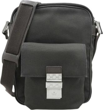 Gucci Pre-owned Cross Body Bags, female, Brown, Size: ONE SIZE Pre-owned Nylon Crossbody Bag