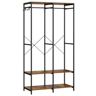 Songmics Perchero de 40 x 94,5 x 180 cm de color marr&oacute;n r&uacute;stico