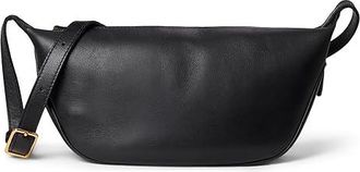 Madewell The Sling Crossbody Bag in Leather Womens Handbags True Black, Cotton