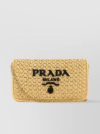Prada na raffia crossbody bag