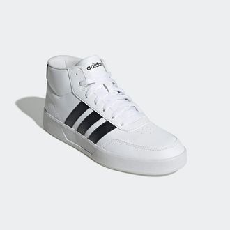 adidas Sneaker ADIDAS SPORTSWEAR BREAKNET MID, Herren, Gr. 47, weiss (cloud wei&szlig;, core schwarz, cloud wei&szlig;), Synthetik, Schuhe Sneaker