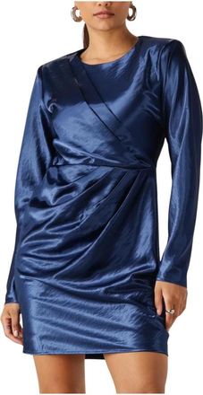 Y.A.S Gisela LS Dress - Dames - Korte kleedjes - Blauw - M - Polyester - Kleedjes