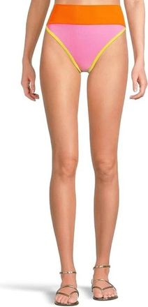 Beach Riot Emmy Bikini Bottom Womens Soleil Colorblock High-Waisted DDR2639