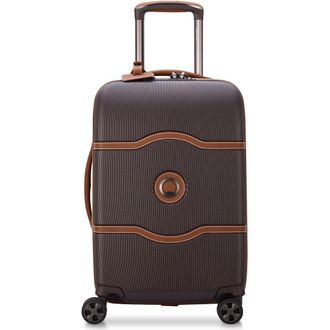 DELSEY Paris Chatelet Air 2.0 Carry on 19 Inch Hardside Luggage with Spinner Wheels in Chocolate Brown at Nordstrom