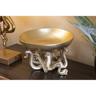 Dmora Dmora - Objetos Bomba, Complemento De Decoraci&oacute;n, Art&iacute;culo Decorativo, Accesorio De Decoraci&oacute;n, 30x30 H18 Cm, Oro