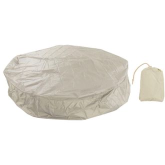 OEM Funda Protectora Antipolvo Para Muebles De Exterior, Funda Redonda Para Ba&ntilde;era En Tafet&aacute;n De Poli&eacute;ster Plateado, Impermeable, 215x70cm, Beige-crezuo