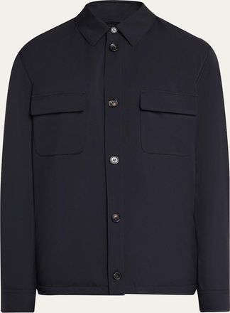 Loro Piana Mens Microfiber Water-Repellent Overshirt