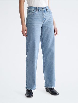 Calvin Klein Womens 90s Fit High Rise Jeans - Blue - 33