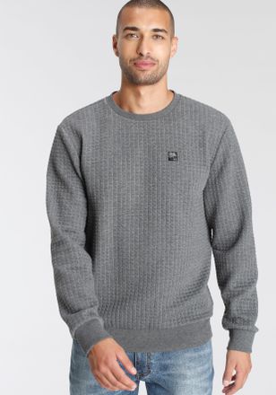 AJC Sweatshirt AJC, Herren, Gr. 4XL (68/70), grau (anthrazit), Sweatware, Obermaterial: 98% Polyester, 2% Elasthan, schmal, Rundhals, Sweatshirts Sweatshi