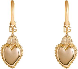 Dolce & Gabbana Hart Hanger - Dames - Oorbellen - Geel - ONE Size - Accessoires
