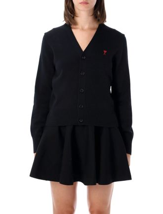 Ami Quota Ami De Coeur V-Neck Wool Cardigan