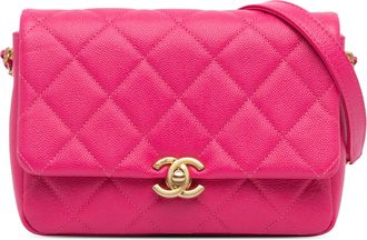 Chanel Pre-owned Womens 19 Crossbody Bag - Poppy Leather - One Size