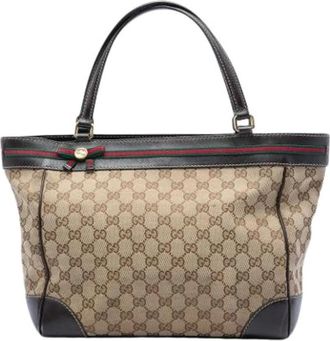 Gucci Pre-owned Mayfair Tote Bag - Dames - Vintage Shopper - Beige - ONE Size - Leer - Vintage