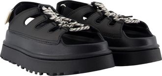 UGG Womens Goldenglow Toggle Sandal Black Calfskin