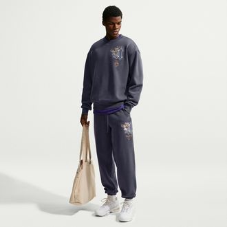 Nike Mens Solo Fleece Cuffed Pants in Grey | IZ3199-015