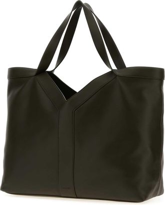 Saint Laurent Mens Bv Tote Y Giant Shoulder Brown Calf