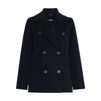 Max Mara Dames, Mantels, Blauw, Maat: S