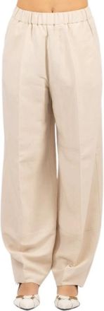 LuckyLu Pa 83Lv Wijde Broek - Dames - Wijde Broeken - Beige - 2XL - Katoen - Broeken